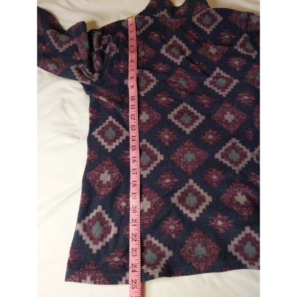 EDDIE BAUER Women's Geometric Print Quarter Zip Fleece Pullover Size M Outdoor - Picture 9 of 9
